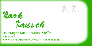 mark kausch business card